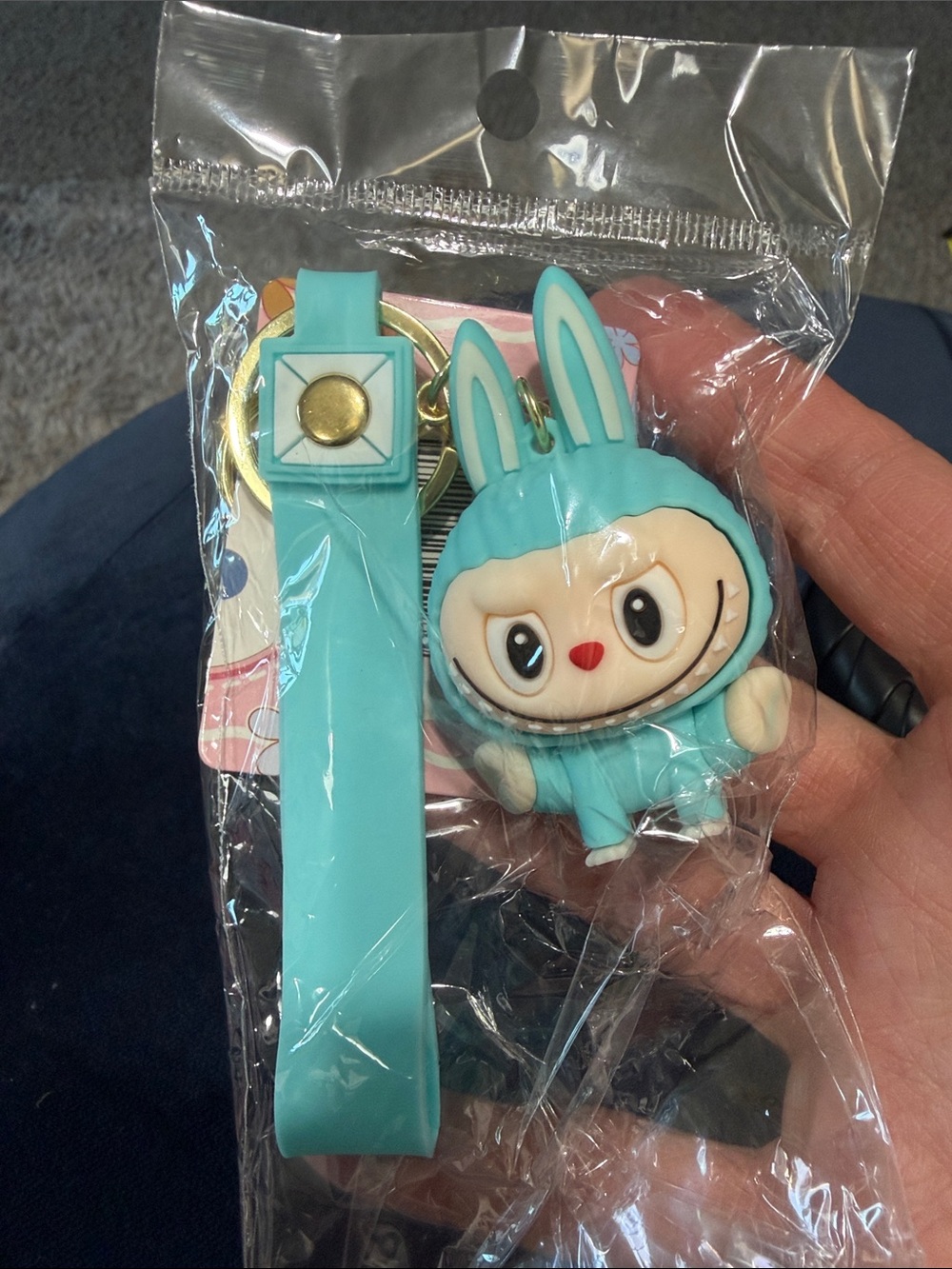 Labubu Keychain - Tiffany Blue. New in Package. Cute! Poses may vary!